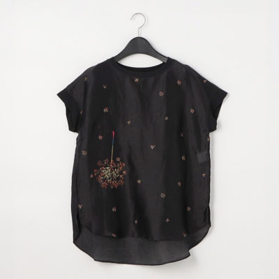 ＜Gabardine K.T (Women)＞リネンナイロン花火プリント　ジャージー切り替えのプルオーバー（７２９６ＨＹ０８）