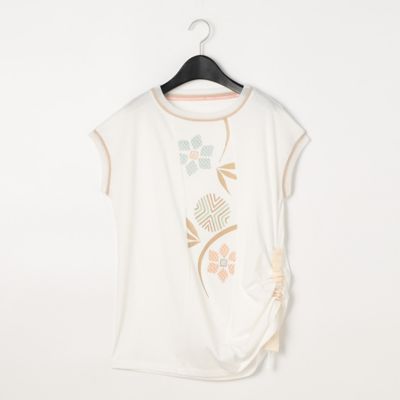 ＜Gabardine K.T (Women)＞笹蔓柄　ロングＴシャツ（７２９７ＥＵ０１）
