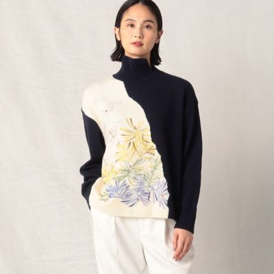 ＜Gabardine K.T (Women)＞天竺インターシャ　ニットプルオーバー（７２９７ＩＡ１３）