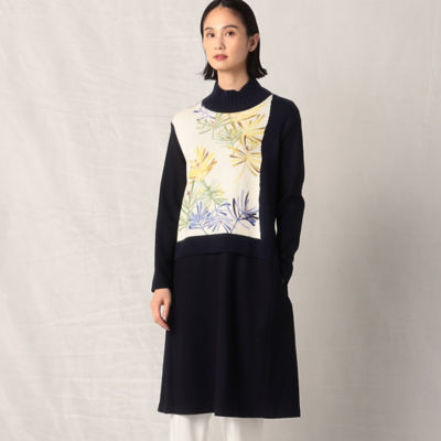 ＜Gabardine K.T (Women)＞天竺インターシャ　ニットドレス（７２９７ＯＡ１０）