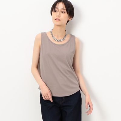 〔　ＴＡＬＬサイズ　〕　【前後２ＷＡＹ】シルキーリブ　タンクトップ（７６０１ＥＣ０１）