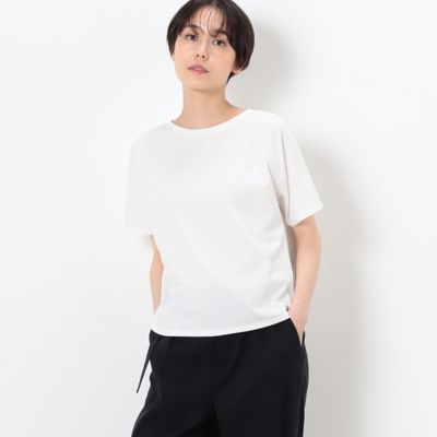 ＜COMME CA TALL (Women/大きいサイズ)＞〔　ＴＡＬＬサイズ　〕　【前後２ＷＡＹ】コットンプレミアムスムース　ベーシックＴシャツ（７６０１ＥＣ０２）