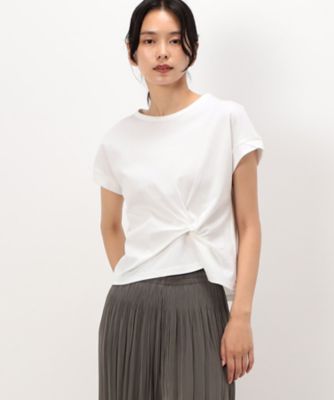 ＜COMME CA TALL (Women/大きいサイズ)＞〔　ＴＡＬＬサイズ　〕　コットン強撚ポンチ　デザインタックシャツ（７６０１ＥＥ０３）