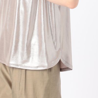 〔　ＴＡＬＬサイズ　〕　箔スムース　デザインタンクトップ（７６０１ＥＧ０２）