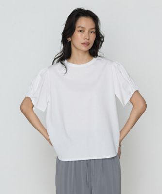 ＜COMME CA TALL (Women/大きいサイズ)＞〔　ＴＡＬＬサイズ　〕　アルビ二天竺パフスリーブ　Ｔシャツ（７６０１ＥＫ０２）