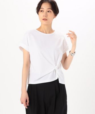 ＜COMME CA TALL (Women/大きいサイズ)＞〔　ＴＡＬＬサイズ　〕　コットン強撚ポンチ　デザインタックシャツ（７６０１ＥＫ０３）