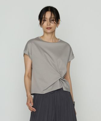 ＜COMME CA TALL (Women/大きいサイズ)＞〔　ＴＡＬＬサイズ　〕　コットン強撚ポンチ　デザインタックシャツ（７６０１ＥＭ０３）
