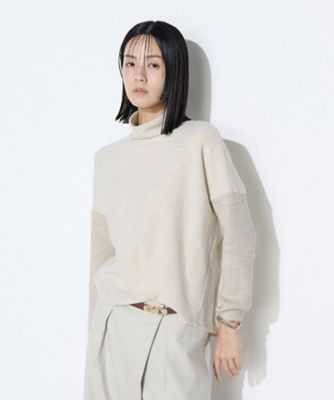 ＜COMME CA TALL (Women/大きいサイズ)＞〔　ＴＡＬＬサイズ　〕　ウールブークレー　　ボトルネックプルオーバー（７６０１ＥＭ０４）