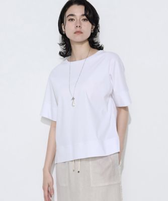 COMME CA TALL (Women/大きいサイズ)/コムサ トール 〔　ＴＡＬＬサイズ　〕　クールタッチコットンスムース　Ｔシャツ（７６０１ＥＯ０６）