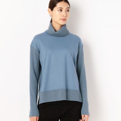 〔ＴＡＬＬサイズ〕【洗える】ウールミルドスムース　ニット切替プルオーバー（７６０１ＥＷ１７）
