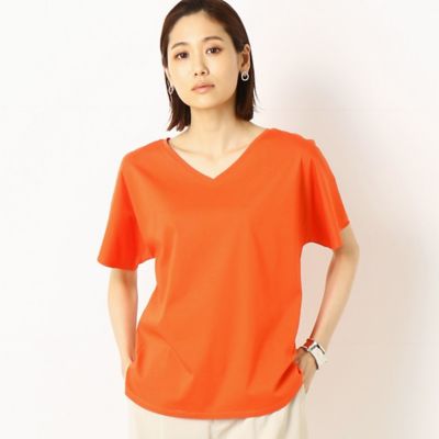 ＜三越伊勢丹/公式＞【SALE】COMME CA TALL (Women/大きいサイズ)/コムサ トール 〔TALLサイズ〕ドルマンスリーブ Tシャツ オレンジ トップス【三越伊勢丹/公式】