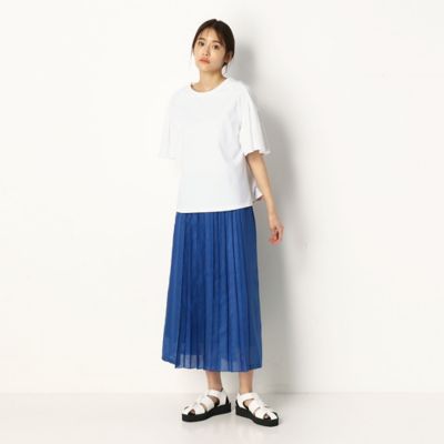 〔ＴＡＬＬサイズ〕タックフレアースリーブＴシャツ（７６０１ＥＹ０７）