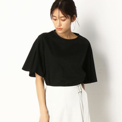 〔ＴＡＬＬサイズ〕タックフレアースリーブＴシャツ（７６０１ＥＹ０７）