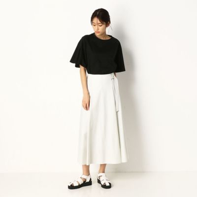 〔ＴＡＬＬサイズ〕タックフレアースリーブＴシャツ（７６０１ＥＹ０７）