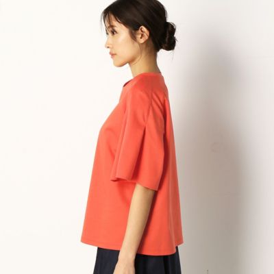 〔ＴＡＬＬサイズ〕タックフレアースリーブＴシャツ（７６０１ＥＹ０７）