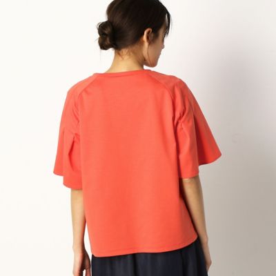 〔ＴＡＬＬサイズ〕タックフレアースリーブＴシャツ（７６０１ＥＹ０７）