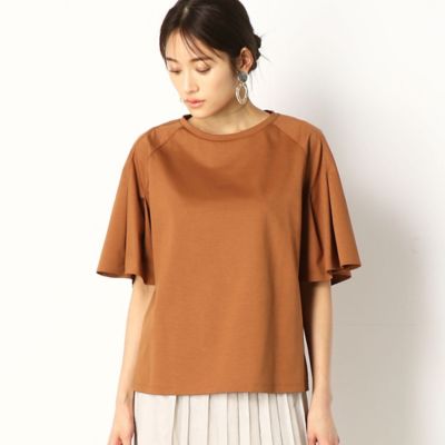〔ＴＡＬＬサイズ〕タックフレアースリーブＴシャツ（７６０１ＥＹ０７）