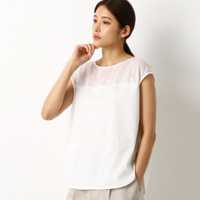 〔ＴＡＬＬサイズ〕スパンコール刺繍　フレンチスリーブＴシャツ（７６０２ＥＡ０１）