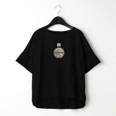 〔ＴＡＬＬサイズ〕香水瓶モチーフ　刺繍Ｔシャツ（７６０２ＥＡ０２）