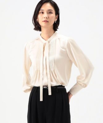 TALLサイズ 〕 セレモニーピンタック ボウタイブラウス