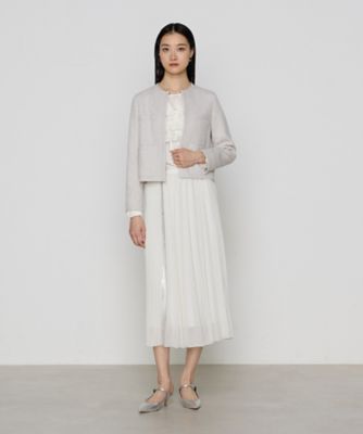 〔　ＴＡＬＬサイズ　〕　トリアセバックサテンジョーゼット　ラッフルブラウス（７６０２ＨＫ０２）