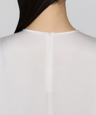〔　ＴＡＬＬサイズ　〕　トリアセバックサテンジョーゼット　ラッフルブラウス（７６０２ＨＫ０２）