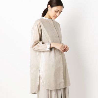 ＜COMME CA TALL (Women/大きいサイズ)＞〔ＴＡＬＬサイズ〕ブリリアント　シアーリネン　ロングシャツ（７６０２ＨＵ０１）