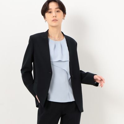 COMME CA TALL (Women/大きいサイズ)/コムサ トール 〔　ＴＡＬＬサイズ　〕　ダブルジョーゼット　ジャケット（７６０２ＪＣ０１）