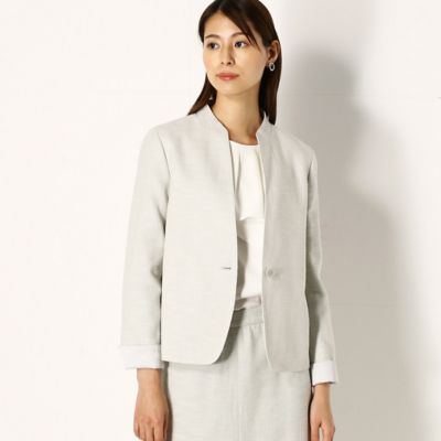＜COMME CA TALL (Women/大きいサイズ)＞〔ＴＡＬＬサイズ〕【セットアップ対応】ツイード　ジャケット（７６０２ＪＹ０２）