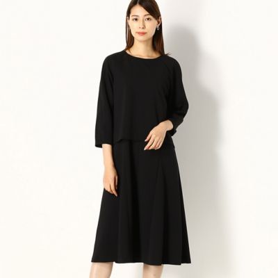 ＜COMME CA TALL (Women/大きいサイズ)＞〔ＴＡＬＬサイズ〕ジョーゼットジャージー　ドレス（７６０２ＯＹ０１）