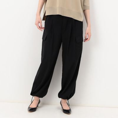 ＜COMME CA TALL (Women/大きいサイズ)＞〔　ＴＡＬＬサイズ　〕　キュプラサテン　カーゴパンツ（７６０２ＰＥ０２）