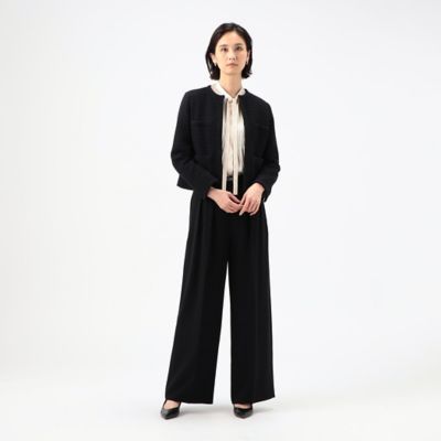 〔　ＴＡＬＬサイズ　〕　【セットアップ対応】トリアセテートポリエステルダブルクロス　ワイドパンツ（７６０２ＰＧ０１）