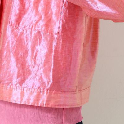 〔ＴＡＬＬサイズ〕ラミーポリエステル　シャツブルゾン（７６０２ＶＺ０１）