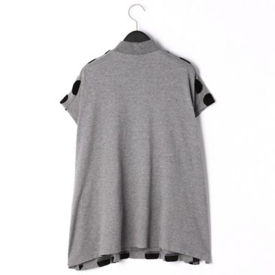 〔ＴＡＬＬサイズ〕ドットジャカード　ハイネックフレンチスリーブプルオーバー（７６０３ＥＷ０８）