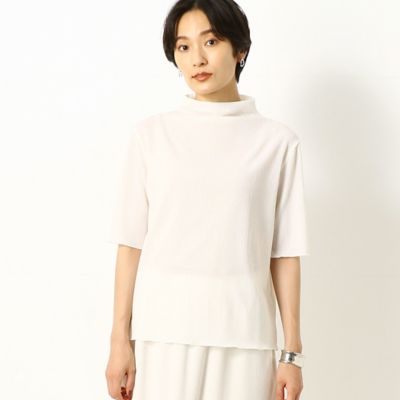 【SALE】【送料無料】トール 〔TALLサイズ〕ポリエテル楊柳ジャージー スキンTシャツ シロ トップス