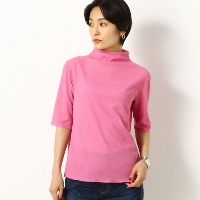 【SALE】【送料無料】トール 〔TALLサイズ〕ポリエテル楊柳ジャージー スキンTシャツ ピンク トップス