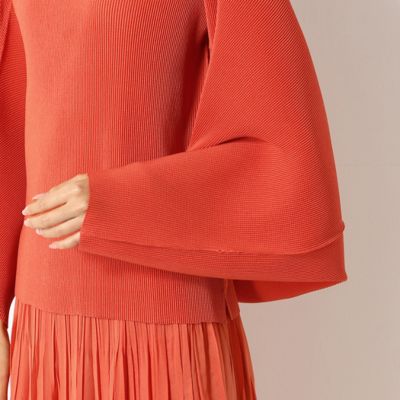 〔ＴＡＬＬサイズ〕シアークレープ　マイクロ格子プリーツ　ボレロ（７６０３ＨＡ０１）