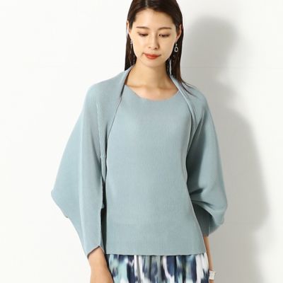 〔ＴＡＬＬサイズ〕シアークレープ　マイクロ格子プリーツ　ボレロ（７６０３ＨＡ０１）