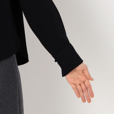 〔ＴＡＬＬサイズ〕マットサテン　デザインハイネックブラウス（７６０４ＨＡ０４）