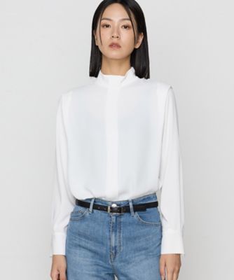 COMME CA TALL (Women/大きいサイズ)/コムサ トール 〔 TALLサイズ 〕 マットサテン デザインハイネックブラウス(7604HI02)