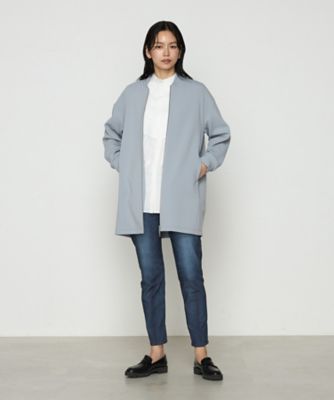 〔　ＴＡＬＬサイズ　〕　コットンサテンオルタージュ　ロングシャツ（７６０４ＨＫ０５）