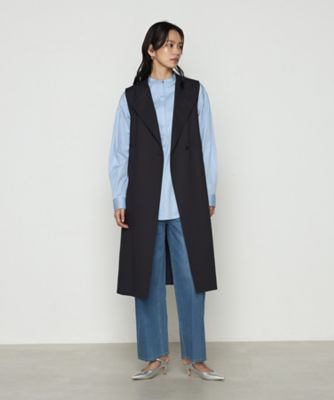 〔　ＴＡＬＬサイズ　〕　コットンサテンオルタージュ　ロングシャツ（７６０４ＨＫ０５）