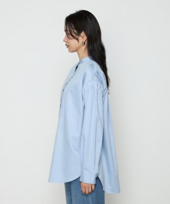 〔　ＴＡＬＬサイズ　〕　コットンサテンオルタージュ　ロングシャツ（７６０４ＨＫ０５）