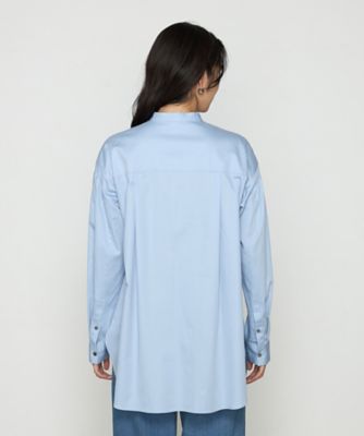 〔　ＴＡＬＬサイズ　〕　コットンサテンオルタージュ　ロングシャツ（７６０４ＨＫ０５）