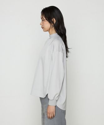 〔　ＴＡＬＬサイズ　〕　起毛ストレッチサテン　リブギャザープルオーバー（７６０４ＨＫ０６）