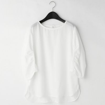 ＜COMME CA TALL (Women/大きいサイズ)＞〔ＴＡＬＬサイズ〕シフォンストレッチヴィンテージ　　ブラウス（７６０４ＨＹ０９）