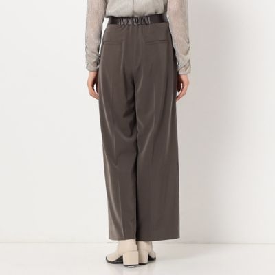 〔ＴＡＬＬサイズ〕ストレッチカルゼ　　タックワイドパンツ（７６０５ＰＡ０３）