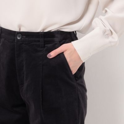 〔　ＴＡＬＬサイズ　〕　綿モダールストレッチ別珍　テーパードパンツ（７６０５ＰＥ０６）