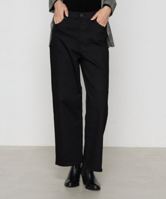 【送料無料】COMME CA TALL (Women/大きいサイズ)/コムサ トール 〔 TALLサイズ 〕 ハイブリットストレッチ ワイドデニムパンツ(7605PI02) クロ パンツ・ズボン【三越伊勢丹/公式】