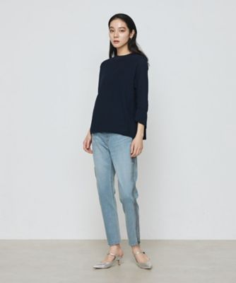 〔　ＴＡＬＬサイズ　〕　コットンストレッチデニム　ウエストリブパンツ（７６０５ＰＫ０４）